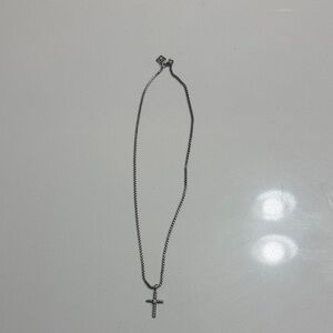 David Yurman Silver Cross Necklace